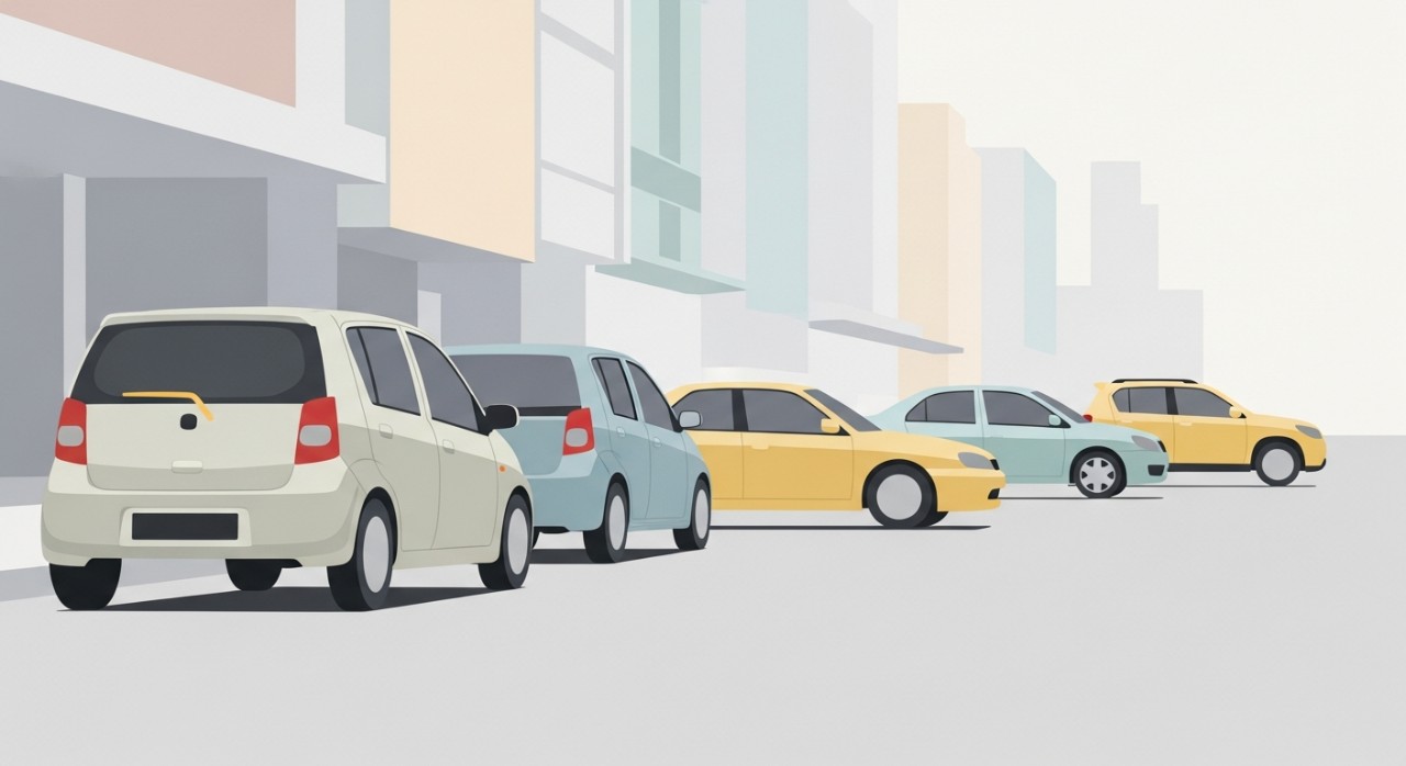 Berbagai jenis mobil perkotaan yang populer di jalanan Malaysia.